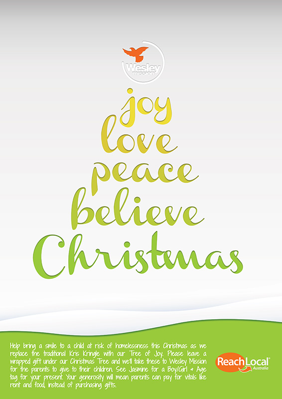 Wesley Mission Tree of Joy Poster