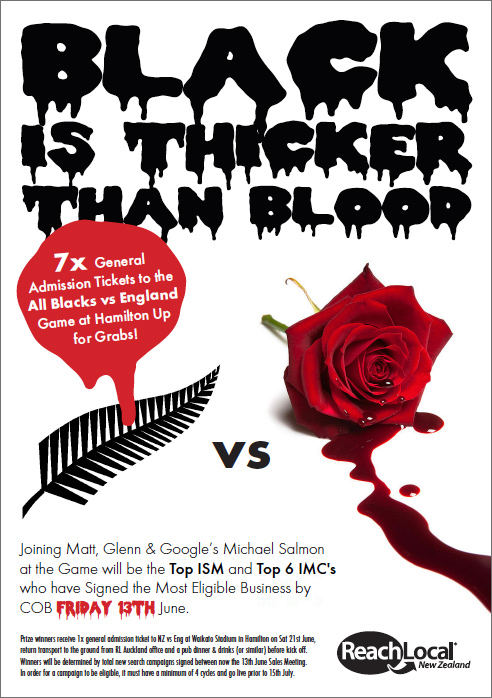 All Blacks vs England Poster