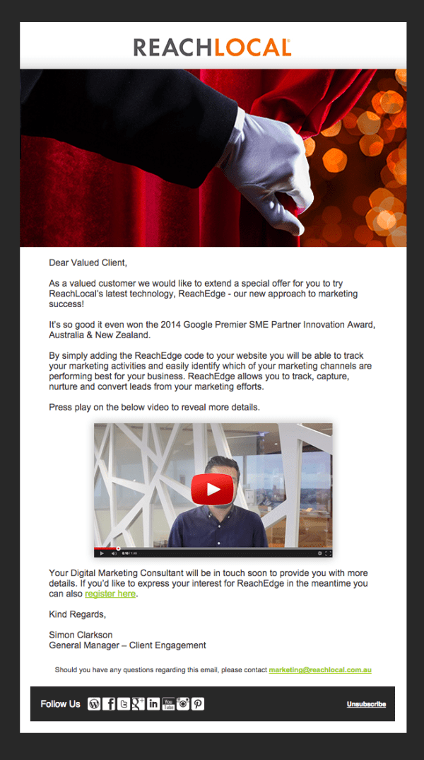 ReachEdge HTML Teaser Email